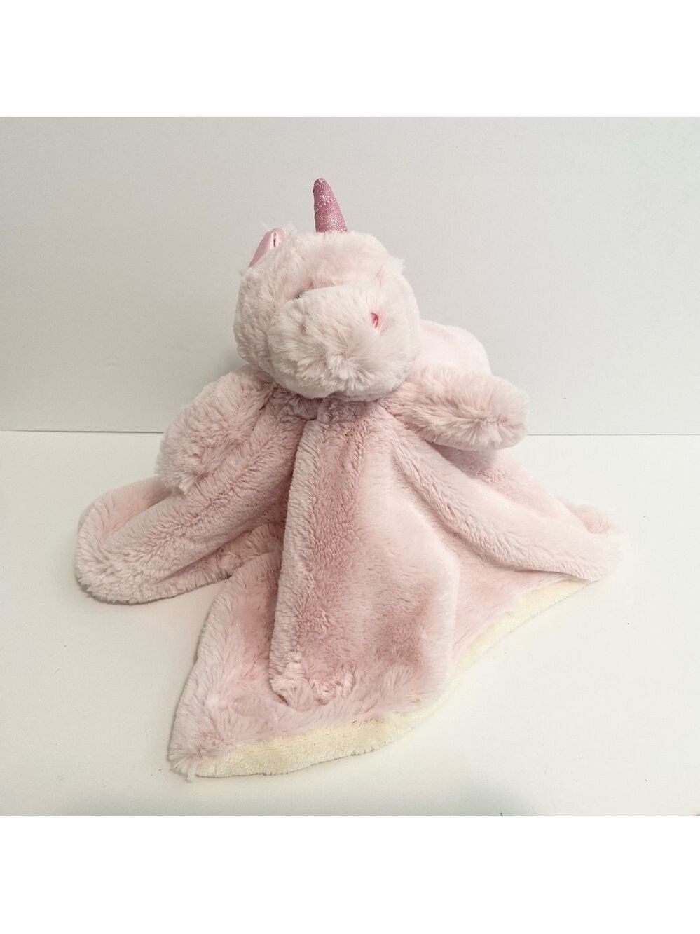 Kellytoy Unicorn Lovey Baby Pink Plush Rattle Toy Security Blanket Girl Comfort